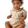 By Gerber Baby Girl Bubble Romper with Flutter Sleeves, Sizes 0/3 Months - 24 Months