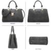 Women Satchel Handbags Top Handle Purse Medium Tote Bag Vegan Leather Shoulder Bag