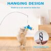 Risehigh Cat Toys for Indoor Cats Interactive Flapping Chirping Bird Kitten Toy Touch Activated Rechargeable Automatic with Catnip