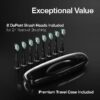 Black Series Electric Toothbrush - Rechargeable, 4 Modes, Travel Case, 8 Brush Heads