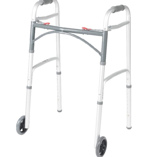 PreserveTech Deluxe Two Button Folding Walker with 5