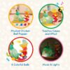 Pop-a-Doodle-Doo Chicken Ball Popper with Music Lights, Learning Toy for Baby and Toddler