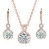 Cate & Chloe Alessandra 18k White Gold Plated Jewelry Set With Simulated Diamond Crystals for Women