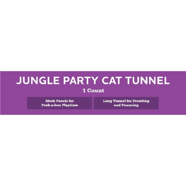 Vibrant Life Portable Jungle Party Cove & Cat Tunnel, Multicolored