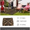 Outdoor Rug 5'x8' Waterproof Reversible Patio Rug Modern Lightweight Plastic Straw Indoor Outdoor Rug for RV Camping Deck Balcony Porch Boho Patio Decor Outdoor Carpet Brown and Beige