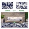 6'x9' Outdoor Rugs Patio Waterproof Outside Mat Reversible Plastic Camping Carpet,Black & Grey
