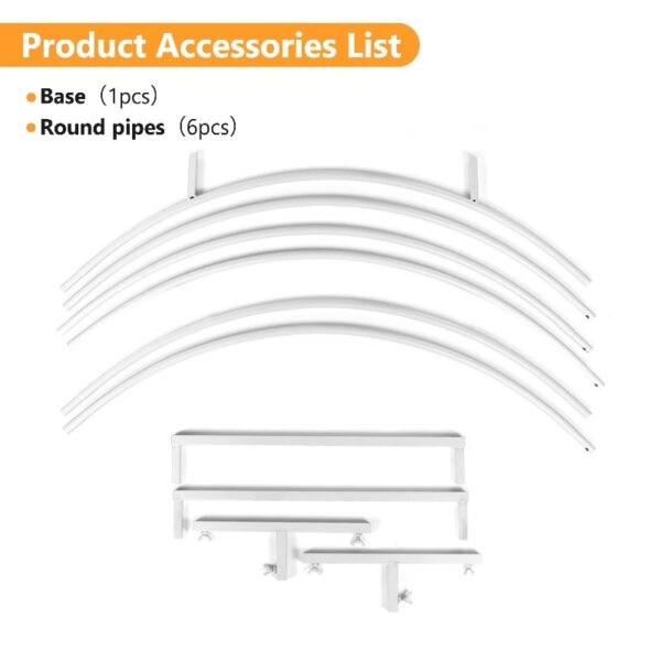 Garfans 7.9FT Wedding Arch  for Birthday Decoration Round Backdrop Stand Circle Balloon Arch Frame Halloween Christmas Parties Garland Stand White
