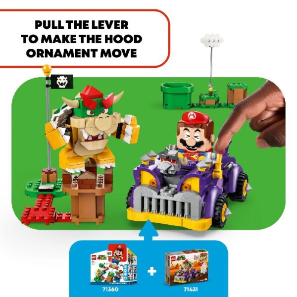 Super Mario Bowser’s Muscle Car Expansion Set, Collectible Bowser Toy for Kids, Gift for Boys, Girls and Gamers Ages 8 and Up, 71431