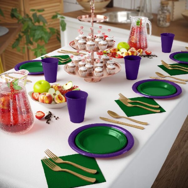 Exquisite 350 Piece Easter Plastic Disposable Party Plates & Dinnerware Combo Set