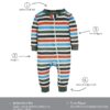 Brand Gender Neutral Footless Unionsuits, 3-Pack, Sizes 0/3 Months - 5T