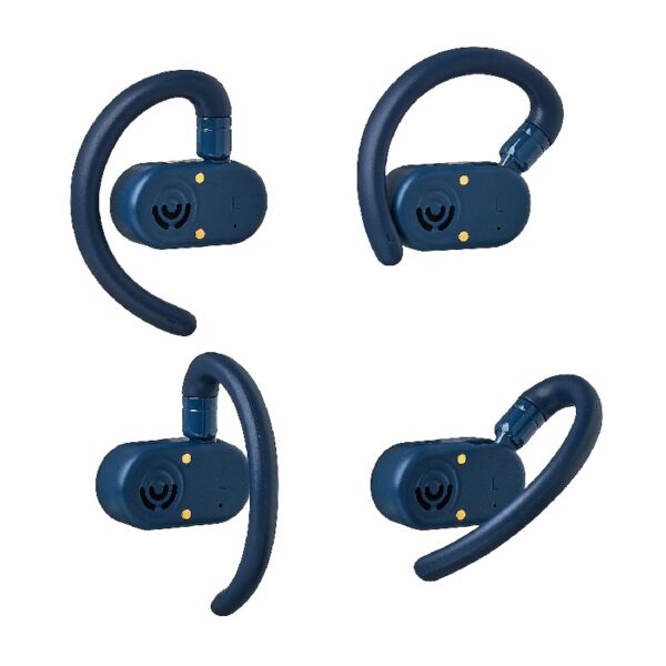Wireless Open-Ear Earphones with Environmental Noise Canceling Microphones, Black