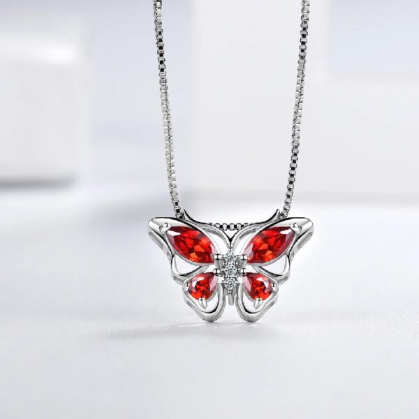 Purple Butterfly Jewelry Amethyst February Birthstone Jewelry Set Fine Necklace/Earrings 925 Sterling Silver Women Birthday Mother's Day Gifts