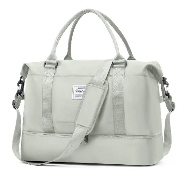 9956ea160d5e4ab08378b32d01769cfb Weekender Bags for Women, Travel Duffel Bags with Shoe Compartment,Personal Item Travel Bag for Airlines, Carry on Overnight Tote Bag for women,Beige&Brown