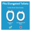 Raised Toilet Seat Elevator with Easy Installation, Adds 3.5 in Height, White, 300 lb Limit