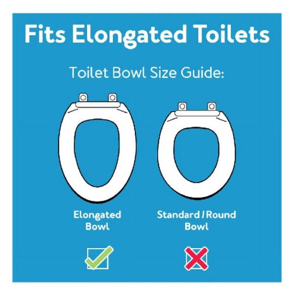 Raised Toilet Seat Elevator with Easy Installation, Adds 3.5 in Height, White, 300 lb Limit