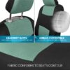 PolyPro Car Seat Covers Full Set in Charcoal on Black – Front and Rear Split Bench for Cars, Easy to Install Cover Set, Accessories Auto Trucks Van SUV