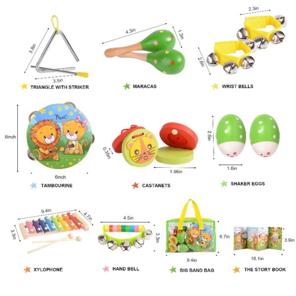 Baby Music Toys Child Educational Wooden Musical Instruments for Kids Birthday Toddler Toy