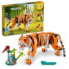 Creator 3 in 1 Majestic Tiger Building Set, Transforms from Tiger to Panda or Koi Fish Set, Animal Figures, Collectible Building Toy, Gifts for Kids, Boys & Girls 9 Plus Years Old, 31129