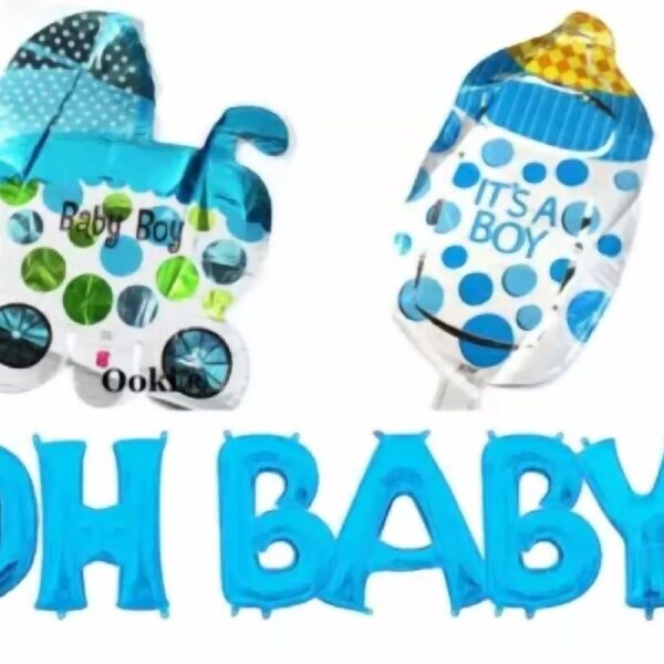 8 Colorful Oh Baby It'S A Boy Party Favors Balloon Bundle 16