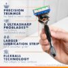 Fusion5 ProGlide Shaving Manual Razor for Men, Razor Handle, 6 Razor Blade Refills, FlexBall Razor Handle and Precision Trimmer for Men