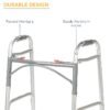 PreserveTech Deluxe Two Button Folding Walker with 5