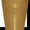 50 Gold Plastic Plates (9