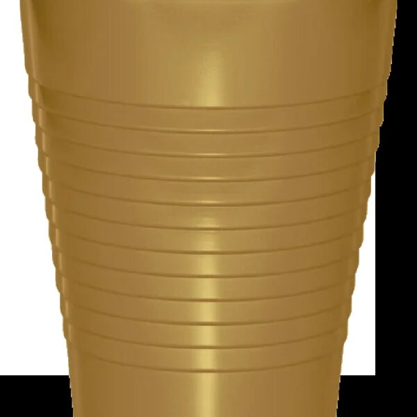 50 Gold Plastic Plates (9