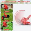 Cordless Weed Eaters, Battery Operated Weed Wacker, Weed Trimmer with 2 Batteries, Electric Grass Trimmer, Electric Edger for Lawns, 24V 650W Grass Cutting Machine, Green