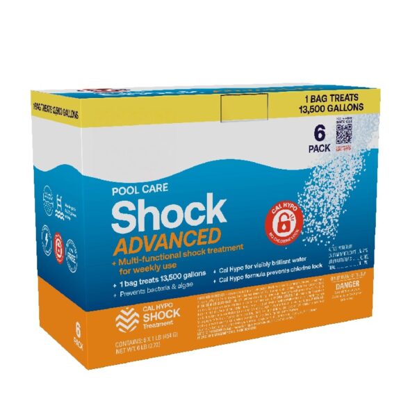 Pool Care Shock Advanced for Swimming Pools, Granules, 6 Pack, 1 lb