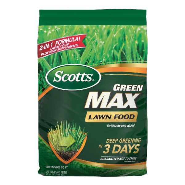 Green Max Lawn Food, Fertilizer Plus Iron Supplement, 5,000 sq. ft., 16.67 lbs.