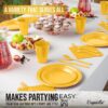 Exquisite 350 Piece Easter Plastic Disposable Party Plates & Dinnerware Combo Set