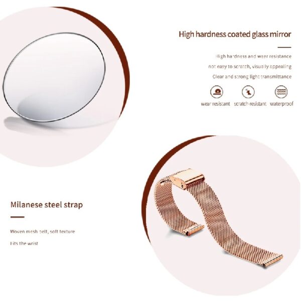 Women Watch Fashion Rose Gold Diamond Analog Quartz Female Watch for Women Luxury Dress Ladies Stainless Steel Luminous Waterproof Date Wrist Watches Green Dial
