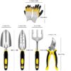 Garden Tools Set 5 Piece Floral Heavy Duty Gardening Tools with Pruning Shears / Hand Trowel / Transplanter / Hand Rake / Gardening Gloves, Delicate Garden Gift