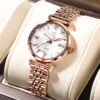 Women Watch Fashion Rose Gold Diamond Analog Quartz Female Watch for Women Luxury Dress Ladies Stainless Steel Luminous Waterproof Date Wrist Watches Green Dial