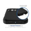 Rugged Phone Case with Holster for iPhone 16 Pro Max - Black