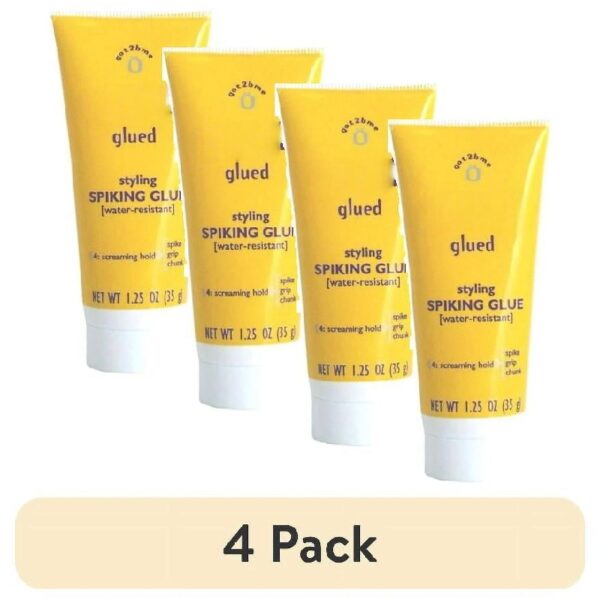 (4 pack) Glued Styling Spiking Hair Gel, 6 oz