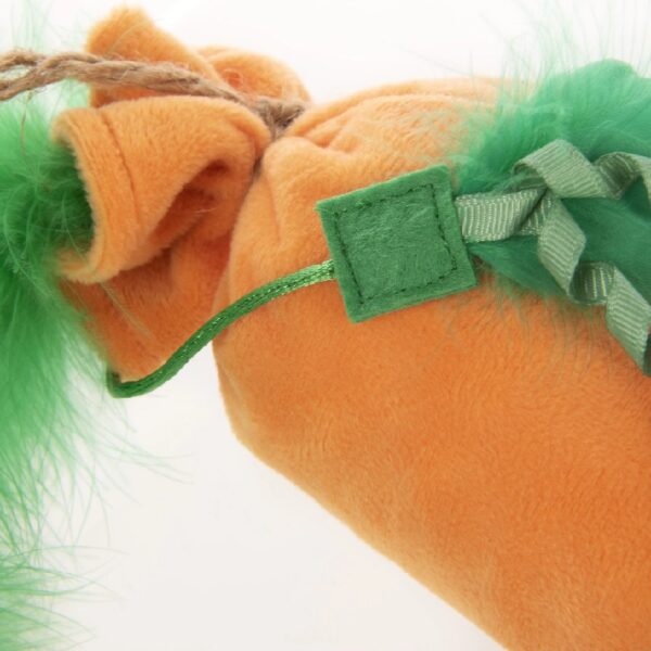 (3 pack) SmartyKat Kolossal Karrot Soft Plush Crinkle Kicker Cat Toy with Catnip Packed Tip, Large