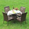 Outdoor Patio Cushion, Rocking Chair Cushion Set, Tufted Pads, Set of Upper and Lower with Ties Pack of 2 (2 Sets) - Back 21