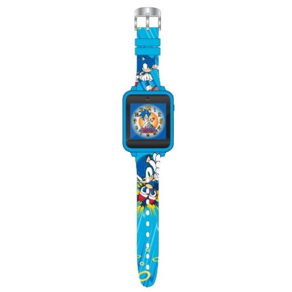 Sega Sonic The Hedgehog iTime Unisex Child Smart Watch with Silicone Strap and Blue Case 42mm