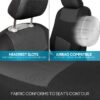 PolyPro Car Seat Covers Full Set in Charcoal on Black – Front and Rear Split Bench for Cars, Easy to Install Cover Set, Accessories Auto Trucks Van SUV