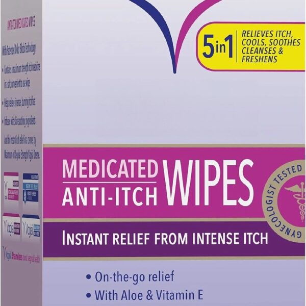 (6 pack) Anti-Itch Medicated Wipes, Maximum Strength for Instant Relief, 12 Count, Unscented