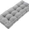Outdoor Bench Cushion with Ties, 41 x 19 inch Weather Resistant Tufted Garden Loveseat Cushion