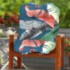 Outdoor Patio Cushion, Rocking Chair Cushion Set, Tufted Pads, Set of Upper and Lower with Ties Pack of 2 (2 Sets) - Back 21