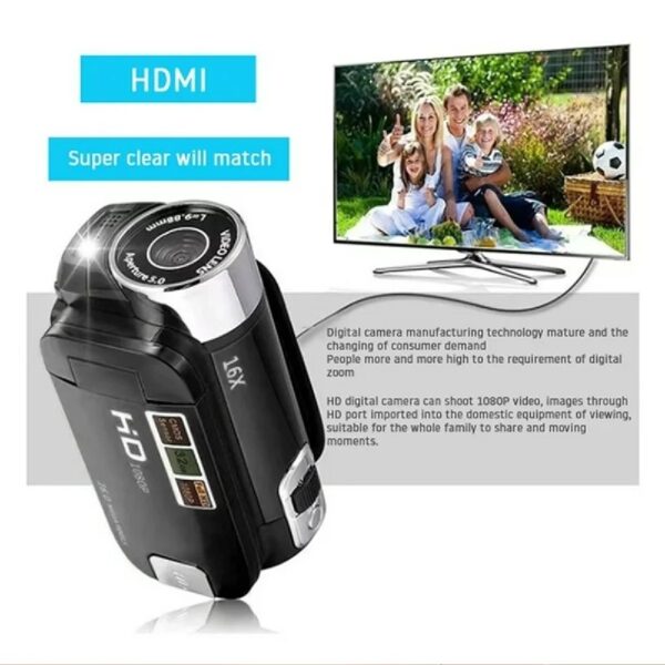 IFCOW Full HD 1080P 16x Zoom Digital Video Camera Camcorder Camera Recorder w/Mic & Speaker