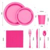 Exquisite 350 Piece Easter Plastic Disposable Party Plates & Dinnerware Combo Set