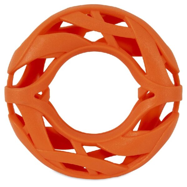 Air Fetch Wheel Durable Rubber Frisbee Disc Dog Toy, Orange, 8