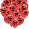 PMU Graduation Balloons 11 Inch PartyTex Premium Emerald Green with All-Over Print White Grad Caps-Confetti and Streamers Pkg/100