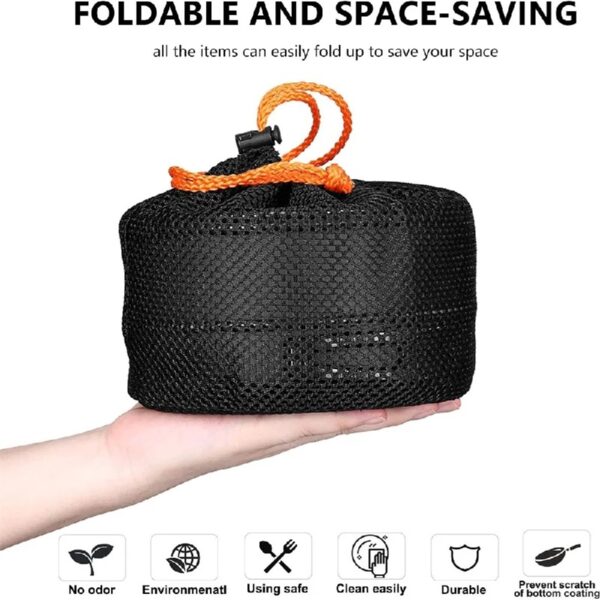 13pcs Camping Cookware Set With Mini Stove, Aluminum Camping Cookware Kit, Folding Camping Cooking Set With Non-stick Pot Pan Teapot Storage Bag For Camping Backpacking Outdoor Cooking Picnic