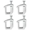 Clamp for Truck Cap, Camper Shell, Topper for a Short Bed Pickup Truck (Set of 4),Silver