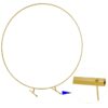 Garfans Wedding Arch Circle Balloon Arch Frame Round Backdrop Stand for Parties Birthday Wedding Christmas Balloon Garland Stand Gold Wedding Arch for Ceremony 6.6FT